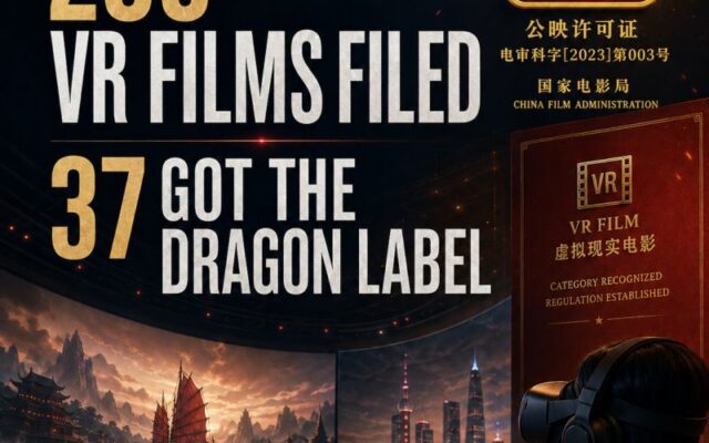 China may be one of the first major film markets to formally regulate VR film as a film category.