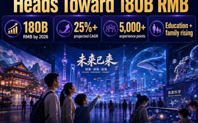 China’s LBE large-space immersive market is projected to pass 180 billion RMB in 2026.